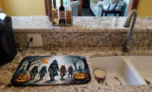 Load image into Gallery viewer, Werewolves Spooky Halloween Dish Drying Mat