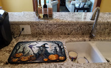 Load image into Gallery viewer, Witch Spooky Halloween Dish Drying Mat