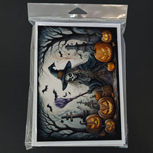 Load image into Gallery viewer, Witch Spooky Halloween Greeting Cards -  Blank Note Cards – 8-Pack of Artist-Designed Cards with Envelopes