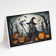 Load image into Gallery viewer, Witch Spooky Halloween Greeting Cards -  Blank Note Cards – 8-Pack of Artist-Designed Cards with Envelopes