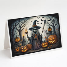 Load image into Gallery viewer, Witch Spooky Halloween Greeting Cards -  Blank Note Cards – 8-Pack of Artist-Designed Cards with Envelopes