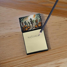 Load image into Gallery viewer, Zombies Spooky Halloween Sticky Note Holder- Refiilable Desk Accessory Note Pad