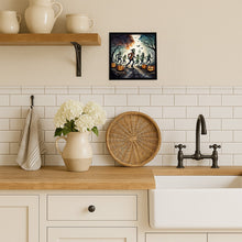 Load image into Gallery viewer, Zombies Spooky Halloween Framed Metal Print