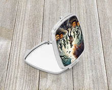 Load image into Gallery viewer, Zombies Spooky Halloween Compact Mirror – Stylish Purse Mirror with Artistic Covers