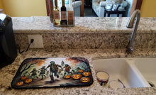 Load image into Gallery viewer, Zombies Spooky Halloween Dish Drying Mat