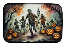 Load image into Gallery viewer, Zombies Spooky Halloween Dish Drying Mat