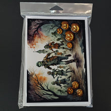Load image into Gallery viewer, Zombies Spooky Halloween Greeting Cards -  Blank Note Cards – 8-Pack of Artist-Designed Cards with Envelopes