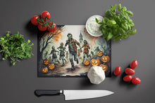 Load image into Gallery viewer, Zombies Spooky Halloween Glass Cutting Boards – Durable, Decorative Kitchen Art Large