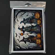 Load image into Gallery viewer, Witches Spooky Halloween Greeting Cards -  Blank Note Cards – 8-Pack of Artist-Designed Cards with Envelopes
