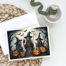 Load image into Gallery viewer, Witches Spooky Halloween Greeting Cards -  Blank Note Cards – 8-Pack of Artist-Designed Cards with Envelopes