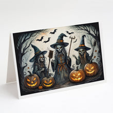 Load image into Gallery viewer, Witches Spooky Halloween Greeting Cards -  Blank Note Cards – 8-Pack of Artist-Designed Cards with Envelopes