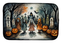 Load image into Gallery viewer, Creepy Dolls Spooky Halloween Dish Drying Mat