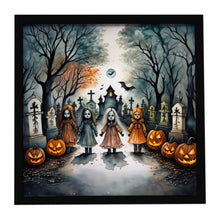 Load image into Gallery viewer, Creepy Dolls Spooky Halloween Framed Metal Print