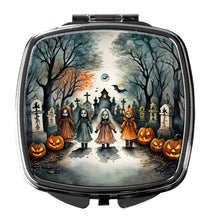 Load image into Gallery viewer, Creepy Dolls Spooky Halloween Compact Mirror – Stylish Purse Mirror with Artistic Covers
