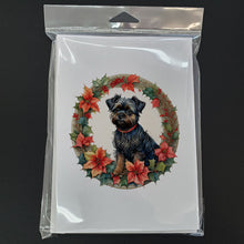 Load image into Gallery viewer, Affenpinscher Christmas Flowers Greeting Cards - Blank Note Cards – 8-Pack of Artist-Designed Cards with Envelopes