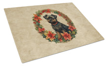 Load image into Gallery viewer, Affenpinscher Christmas Flowers Glass Cutting Boards – Durable, Decorative Kitchen Art