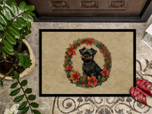 Load image into Gallery viewer, Affenpinscher Christmas Flowers Doormat