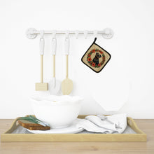 Load image into Gallery viewer, Affenpinscher Christmas Flowers Pot Holders - Set of 2 Decorative Kitchen Helpers | Made in the USA