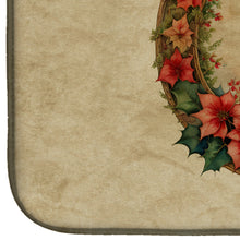 Load image into Gallery viewer, Airedale Terrier Christmas Flowers Dish Drying Mat