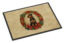 Load image into Gallery viewer, Airedale Terrier Christmas Flowers Doormat