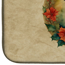 Load image into Gallery viewer, American Bulldog Christmas Flowers Dish Drying Mat