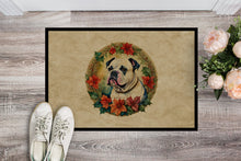 Load image into Gallery viewer, American Bulldog Christmas Flowers Doormat