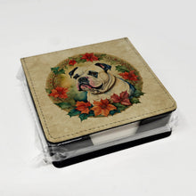 Load image into Gallery viewer, American Bulldog Christmas Flowers PU Leather Note Paper Holder