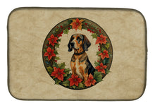 Load image into Gallery viewer, American English Coonhound Christmas Flowers Dish Drying Mat