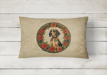 Load image into Gallery viewer, American English Coonhound Christmas Flowers Throw Pillow