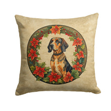 Load image into Gallery viewer, American English Coonhound Christmas Flowers Throw Pillow - 14x14 Decorative Pillow – Art for Your Home &amp; Patio