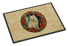 Load image into Gallery viewer, American Eskimo Christmas Flowers Doormat