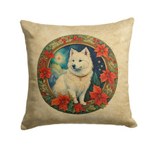 Load image into Gallery viewer, American Eskimo Christmas Flowers Throw Pillow - 14x14 Decorative Pillow – Art for Your Home &amp; Patio