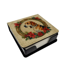 Load image into Gallery viewer, American Foxhound Christmas Flowers PU Leather Note Paper Holder