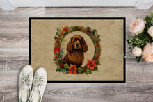 Load image into Gallery viewer, American Water Spaniel Christmas Flowers Doormat-24x36 Indoor / Outdoor Rug | Made in USA