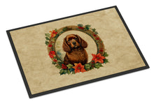 Load image into Gallery viewer, American Water Spaniel Christmas Flowers Doormat