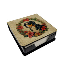Load image into Gallery viewer, Appenzeller Sennenhund Christmas Flowers PU Leather Note Paper Holder