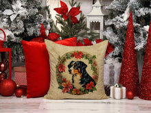 Load image into Gallery viewer, Appenzeller Sennenhund Christmas Flowers Throw Pillow