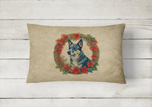 Load image into Gallery viewer, Australian Cattle Dog Christmas Flowers Throw Pillow