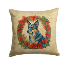 Load image into Gallery viewer, Australian Cattle Dog Christmas Flowers Throw Pillow - 14x14 Decorative Pillow – Art for Your Home &amp; Patio