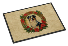 Load image into Gallery viewer, Australian Shepherd Christmas Flowers Doormat-24x36 Indoor / Outdoor Rug | Made in USA