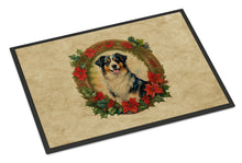 Load image into Gallery viewer, Australian Shepherd Christmas Flowers Doormat