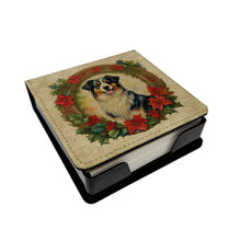 Load image into Gallery viewer, Australian Shepherd Christmas Flowers PU Leather Note Paper Holder