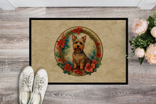 Load image into Gallery viewer, Australian Terrier Christmas Flowers Doormat-24x36 Indoor / Outdoor Rug | Made in USA