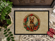 Load image into Gallery viewer, Australian Terrier Christmas Flowers Doormat-24x36 Indoor / Outdoor Rug | Made in USA