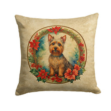 Load image into Gallery viewer, Australian Terrier Christmas Flowers Throw Pillow