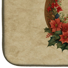 Load image into Gallery viewer, Basenji Christmas Flowers Dish Drying Mat