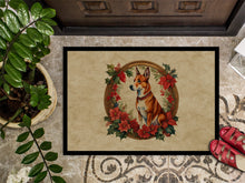 Load image into Gallery viewer, Basenji Christmas Flowers Doormat-24x36 Indoor / Outdoor Rug | Made in USA