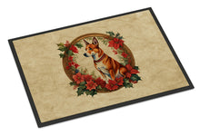 Load image into Gallery viewer, Basenji Christmas Flowers Doormat-24x36 Indoor / Outdoor Rug | Made in USA