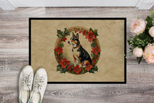 Load image into Gallery viewer, Basenji Christmas Flowers Doormat - 18X27 Indoor / Outdoor Rug | Made in USA