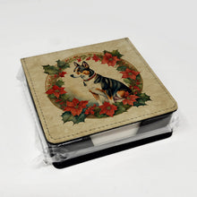 Load image into Gallery viewer, Basenji Christmas Flowers PU Leather Note Paper Holder